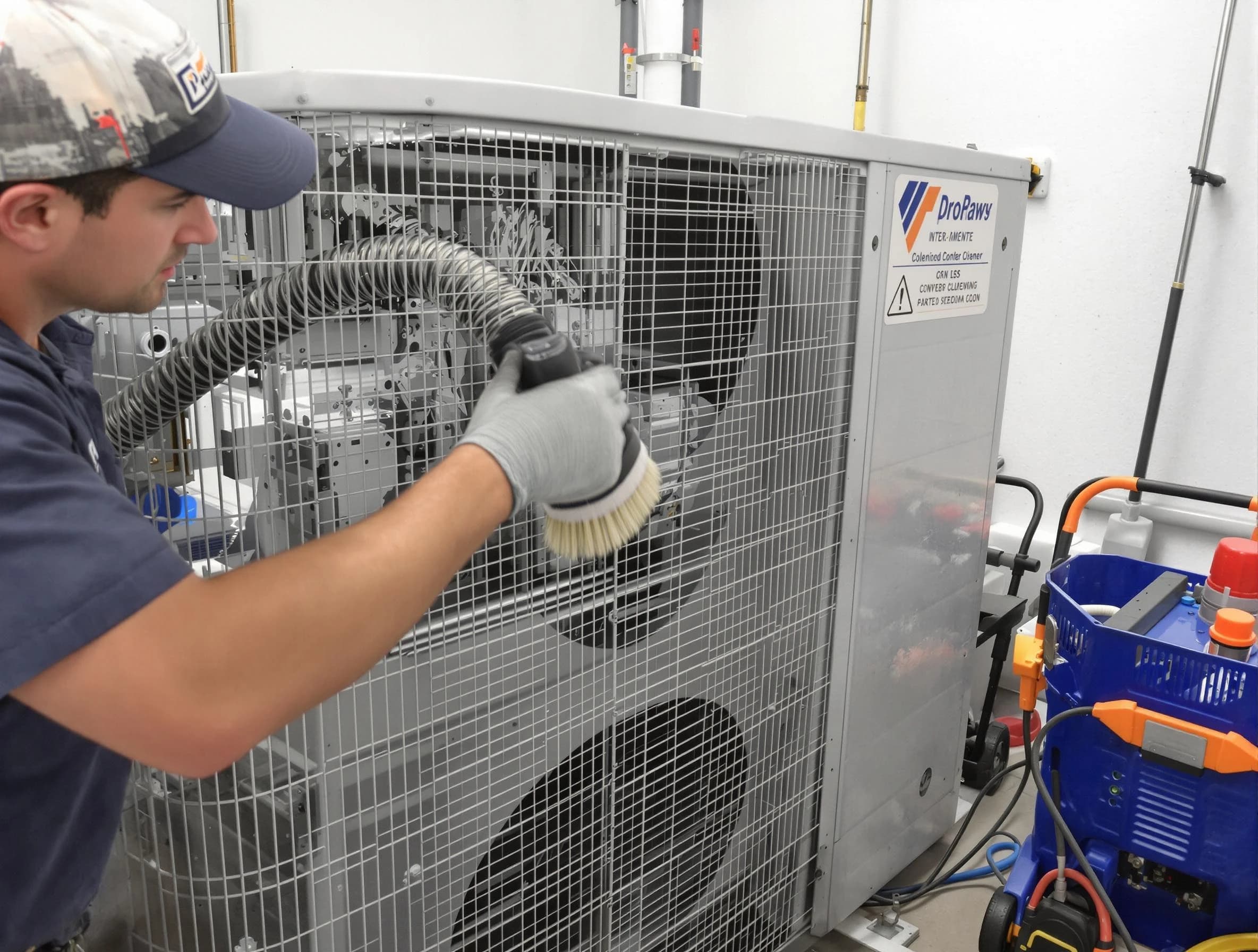 Newport Beach Air Duct Cleaning specialist performing precision AC coil cleaning for improved system performance in Newport Beach