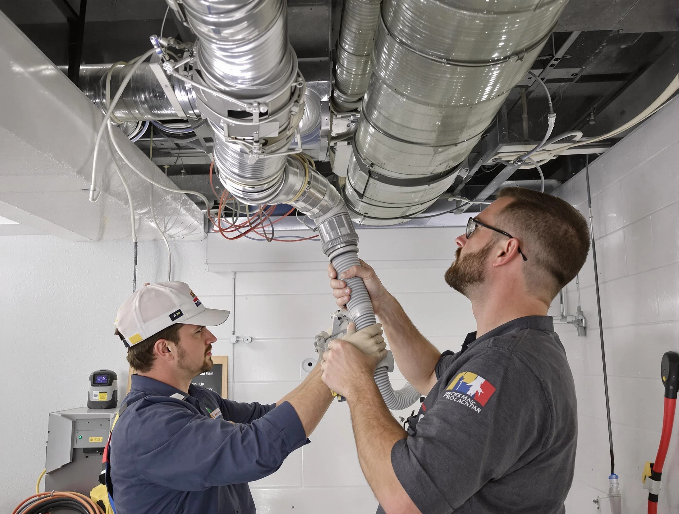 Newport Beach Air Duct Cleaning technician performing thorough AC duct cleaning in Newport Beach