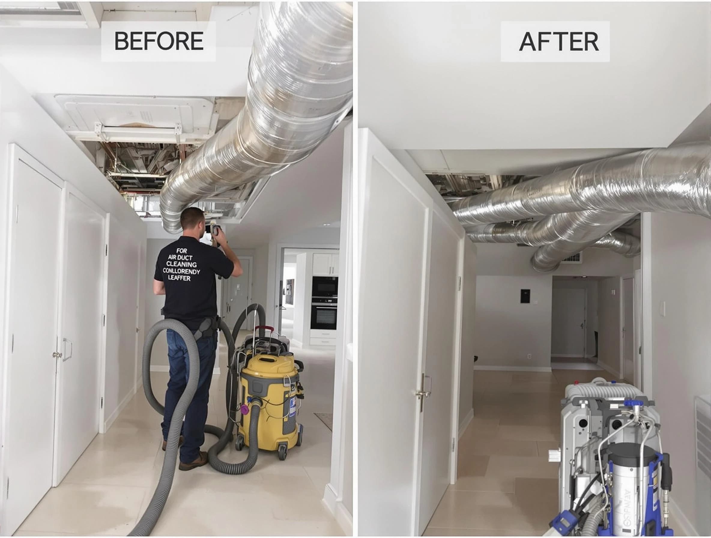 Newport Beach Air Duct Cleaning professional performing thorough air duct cleaning in Newport Beach